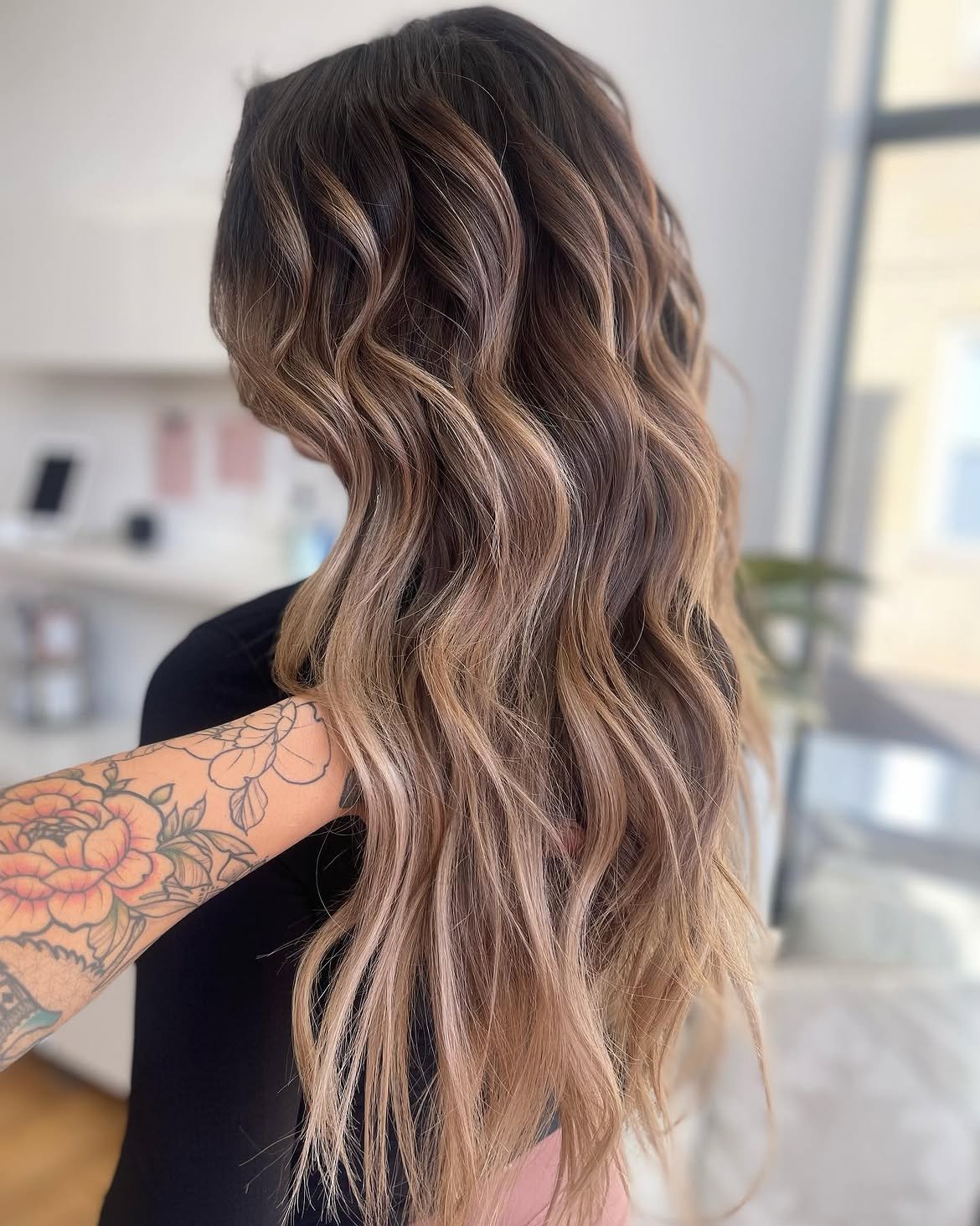 Balayage hair service at Authentic Strands in Columbus